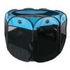 Intirilife praktische dierenbox 77 x 58 cm oxford stoffen speeltent in blauw met pootjes - voor honden katten of konijne