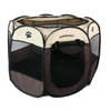 Intirilife praktische dierenbox 77 x 58 cm oxford stoffen speeltent in bruin met pootjes - voor honden katten of konijne