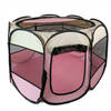 Intirilife praktische dierenbox 77 x 58 cm oxford stoffen speeltent in roze - voor honden katten of konijnen om te vervo