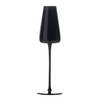 Intirilife 2x champagneglas modern design zwart - 220 ml - glas voor mousserende wijn, prosecco, vaatwasmachinebestendig