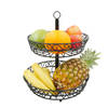 Intirilife fruitmand etagere, 2 niveaus - schaal met 2 niveaus voor staand en hangend fruit, groenten en nog veel meer.