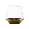 Intirilife drinkglas met goudkleurige bodem - 350 ml inhoud - watersapglas kristalglas tumbler schokbestendig