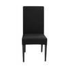 Intirilife 2x elastische stoelhoes in zwart met 38 - 45 cm zitting en 45 - 65 cm rugleuninghoogte stoelbekleding