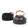 Intirilife camping kettle outdoor waterkoker van aluminium in oranje met een inhoud van 1.1 l