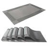 Intirilife 6x placemat van pvc in grijs - 45 x 30 cm - tafelmat onderzetter afveegbaar hittebestendig voor keuken