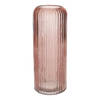 Bellatio Design Bloemenvaas - oudroze - transparant glas - D9 x H20 cm - Vazen