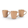 3x Luxury Ceramic Cup Set - Coffee and Tea Cups, 200ml Capacity, Beige Color