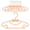 Intirilife 5x kinderkledinghangers van plastic in oranje - 28.7 x 17 x 0.3 cm - kledinghangers voor baby- en peuterkledi