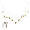 Intirilife maanfasen slinger van metaal in goud - 114 x 28 cm - maanfasen muurdecoratie cyclus ketting decoratie