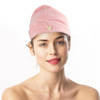 Intirilife handdoek voor alle haartypes in roze - comfortabele en zachte haartulband voor praktische