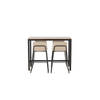 Camden barmeubelset bartafel okkernoot decor en 4 bisbee barstoelen beige.