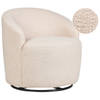 Beliani DAVIK - Fauteuil-Beige-Bouclé