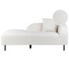 Beliani LE CRAU - Chaise longue-Wit-Bouclé