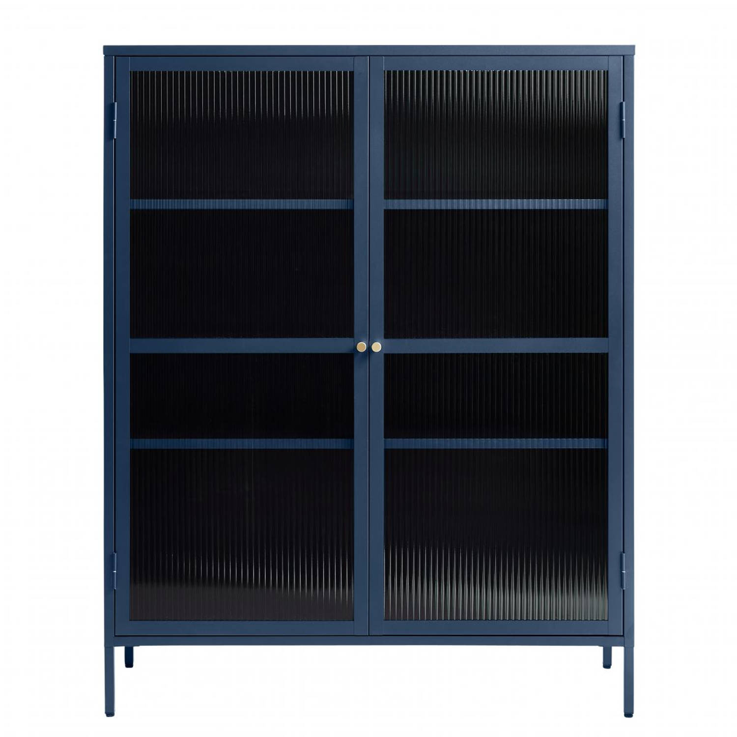 Olan glazen vitrinekast - 140 cm - blauw