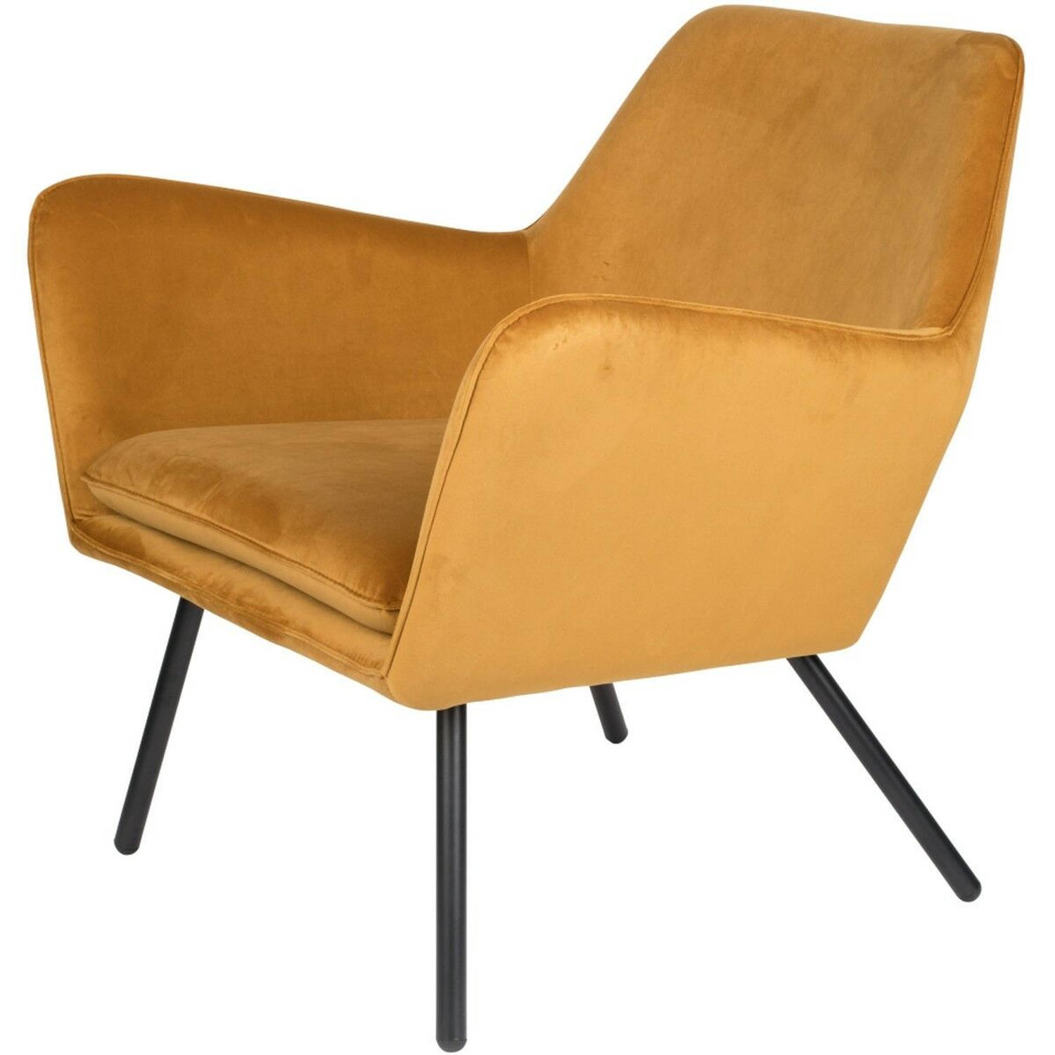 Berg fauteuil velvet goud-geel