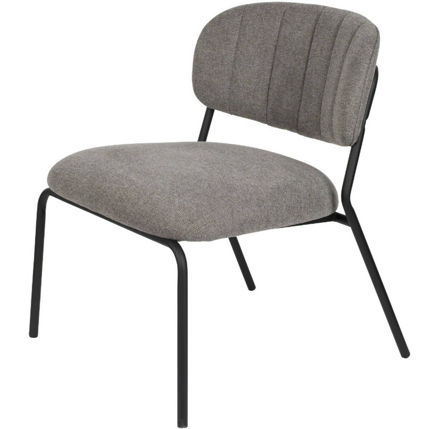 Viken fauteuil grijs/zwart (Set van 2)