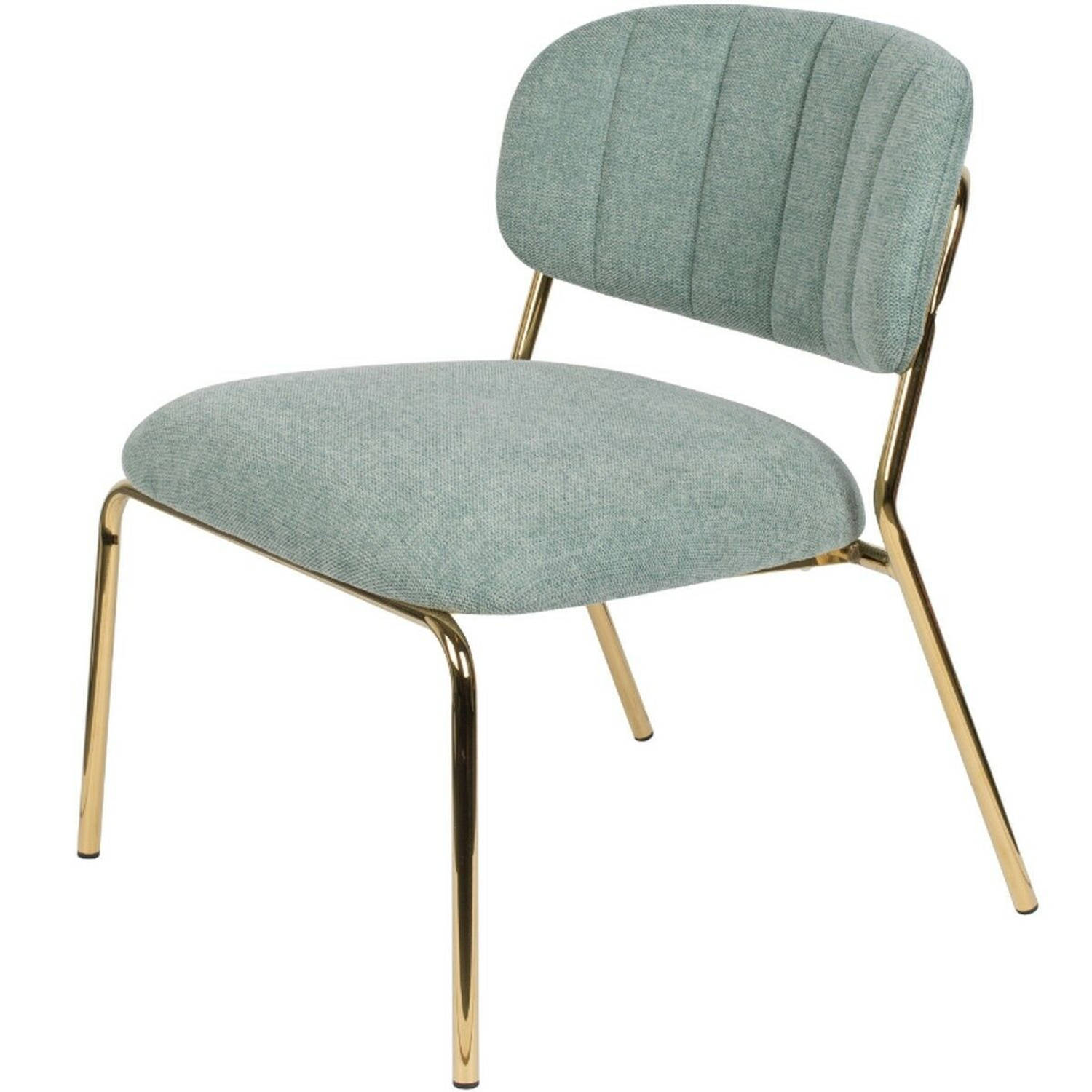 Viken fauteuil lichtgroen/goud (Set van 2)