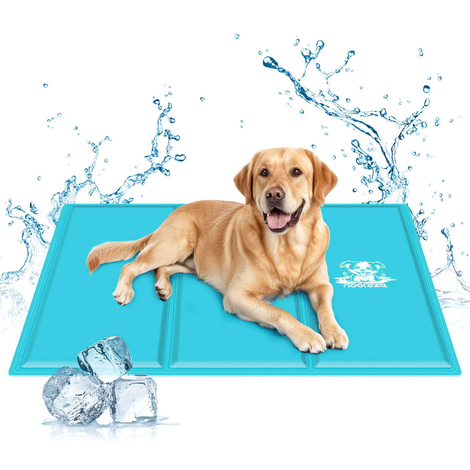 Nobleza B4R3Y - Koelmat voor honden en katten - Koeling mat voor huisdieren - 50x90 cm - Blauw