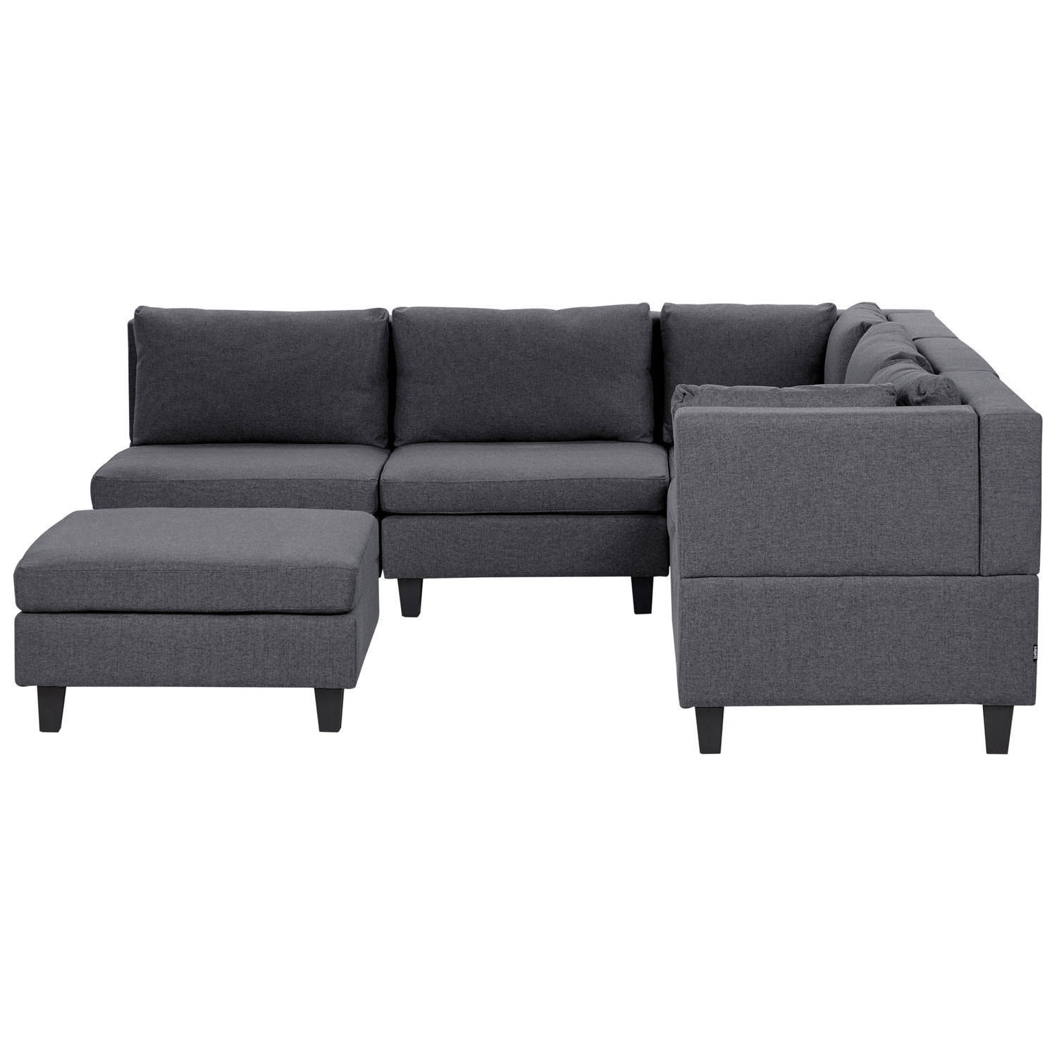 Beliani FEVIK - Modulaire Sofa-Grijs-Polyester