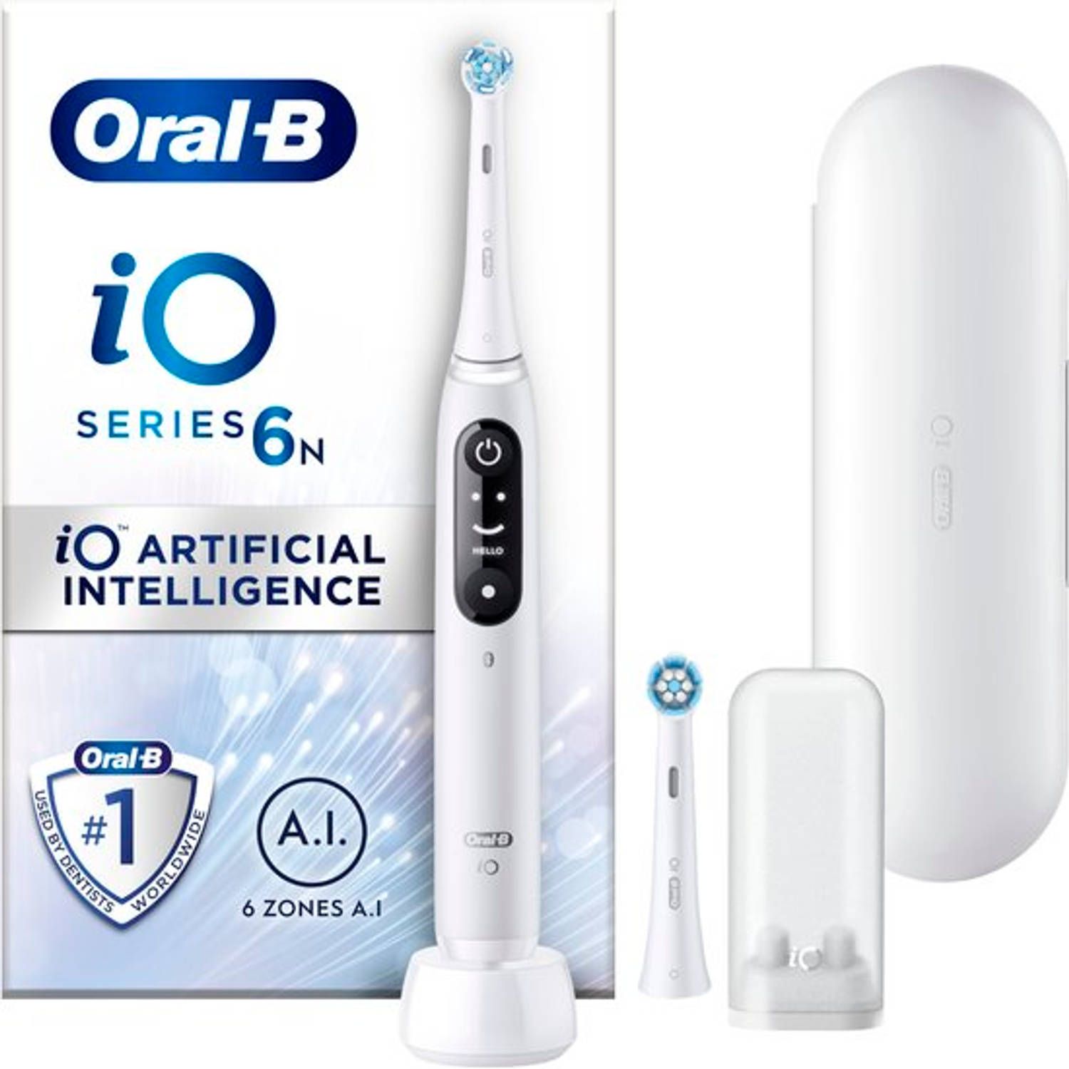 Oral-B iO 6N - White - Elektrische Tandenborstel - Ontworpen Door Braun