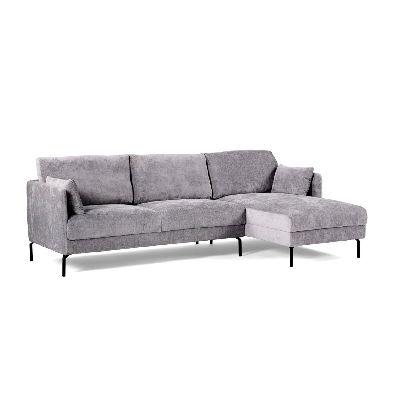 Giga Meubel - Chaise Longue Bank Grijs - 3-Zits Rechts - 255x157x85cm - Pablo