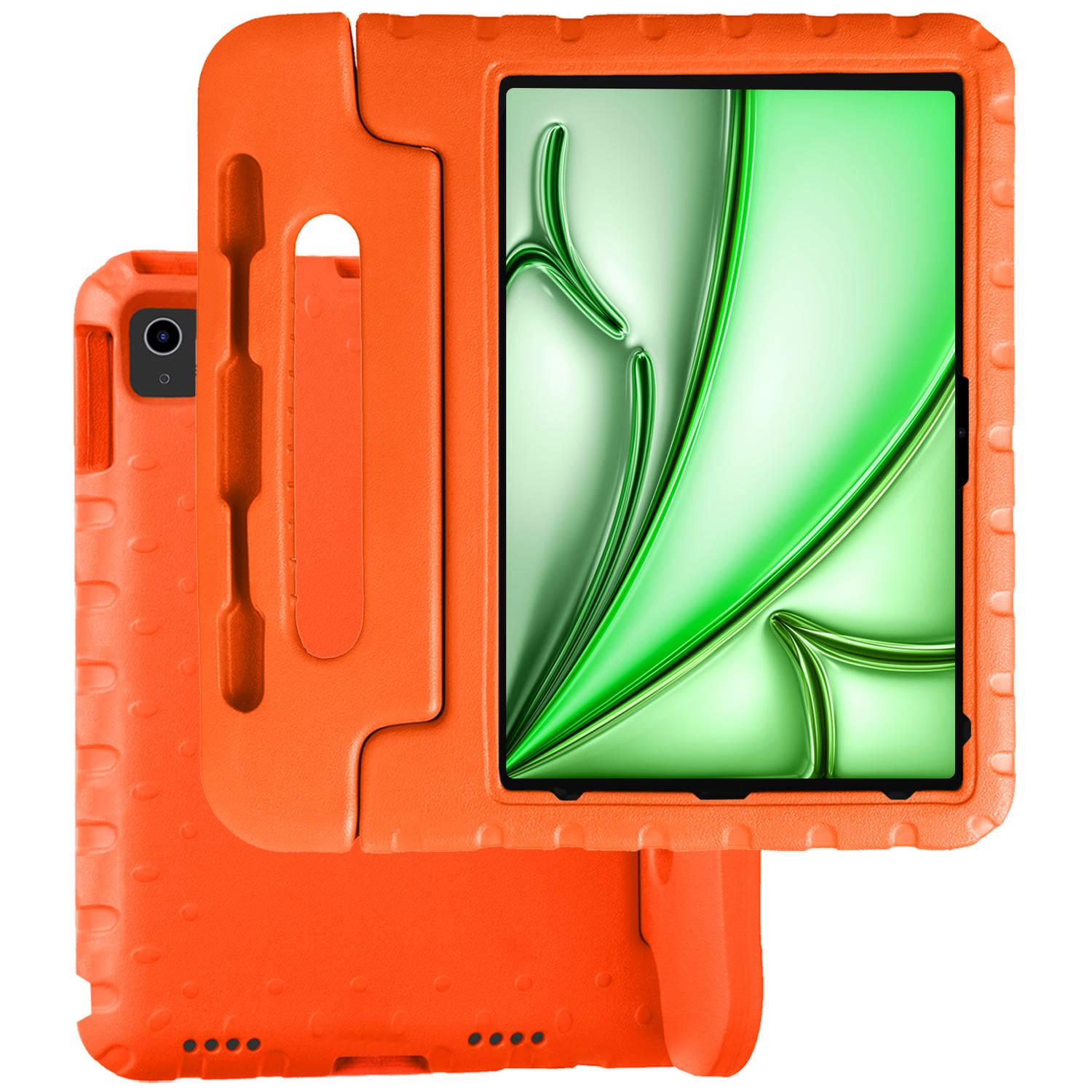 Basey iPad Air 2024 Hoes Kinder Hoesje Kids Case Cover Kids Proof - iPad Air 6 (13 inch) Kinder Hoes - Oranje