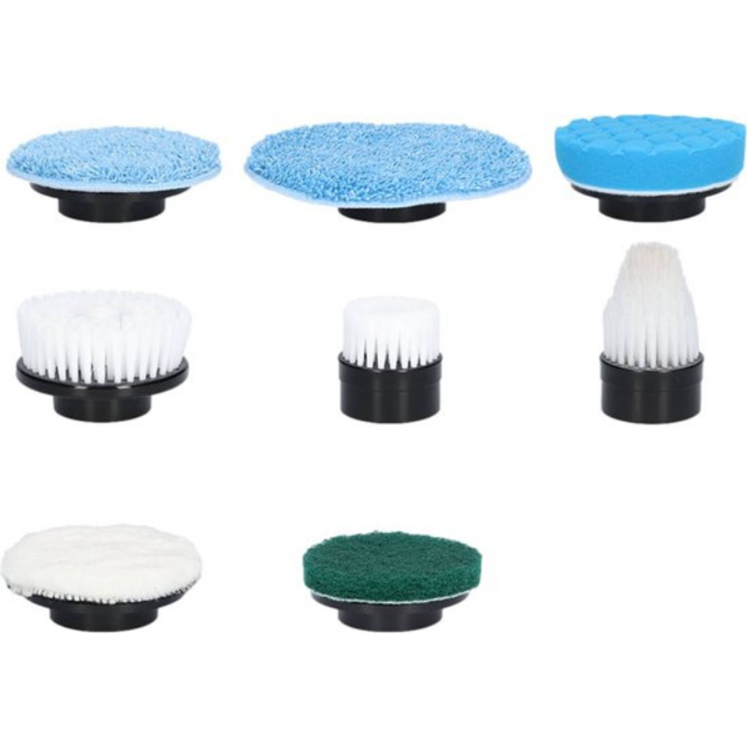 Navulling set voor GoScrub® Elektrische Schoonmaakborstel- 7 st - Geschikt voor Cleaning King