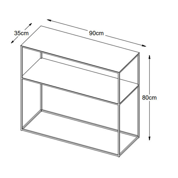 Dora sidetable 90 cm - zwart