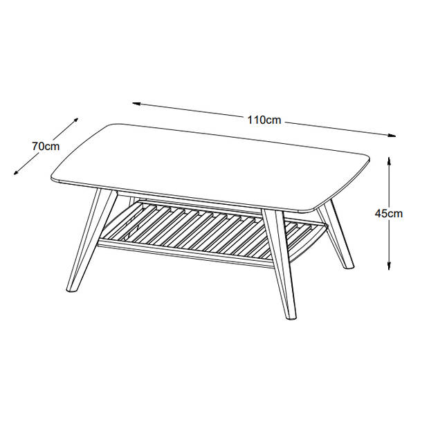 Kiran salontafel 70x110 cm