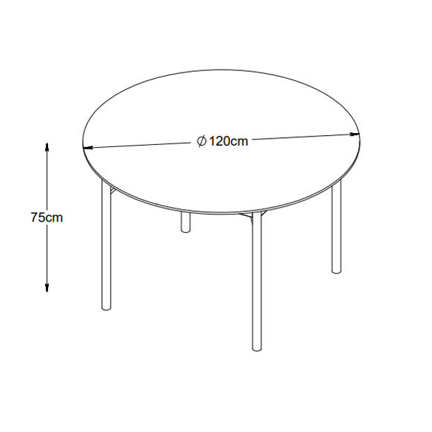 Mabel ronde eettafel - ø120 cm