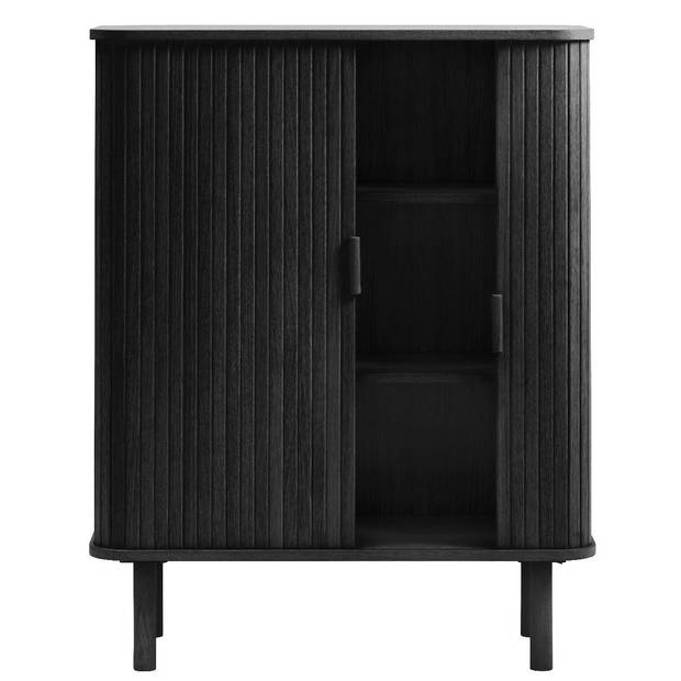 Ingo eiken kabinet - 90 cm - zwart