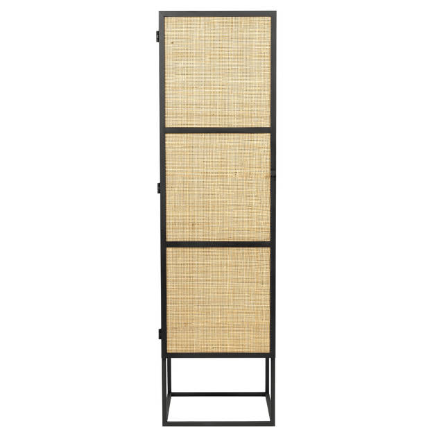 Bjerka kast hoog 1-deurs MDF/rattan