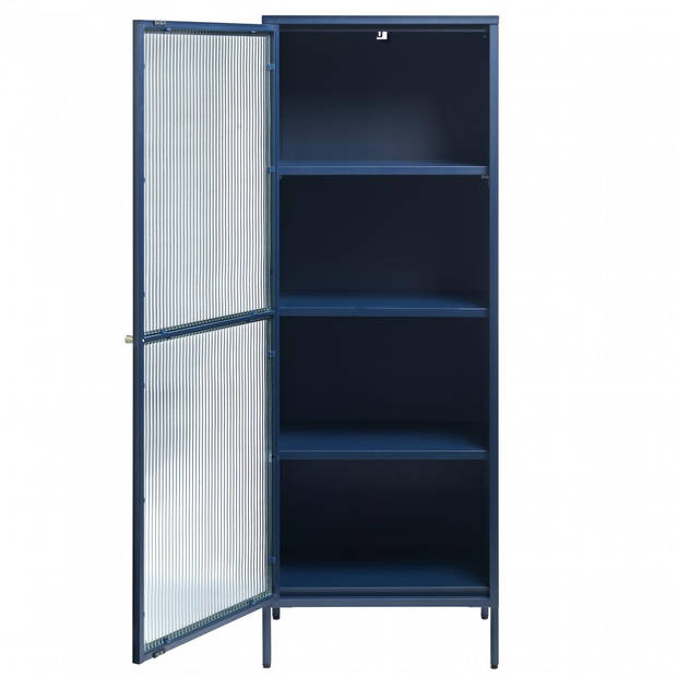 Olan glazen wandkast - 160 cm - blauw