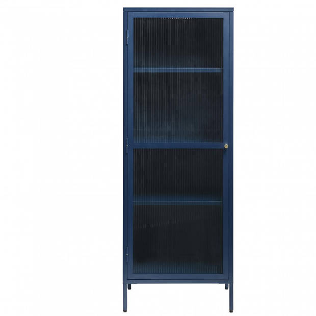 Olan glazen wandkast - 160 cm - blauw