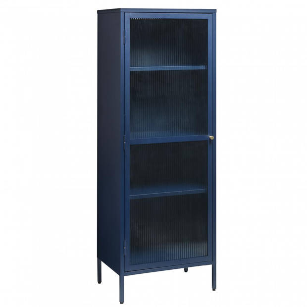 Olan glazen wandkast - 160 cm - blauw