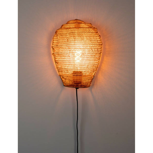 Mysen wandlamp 31x24x12 cm messing