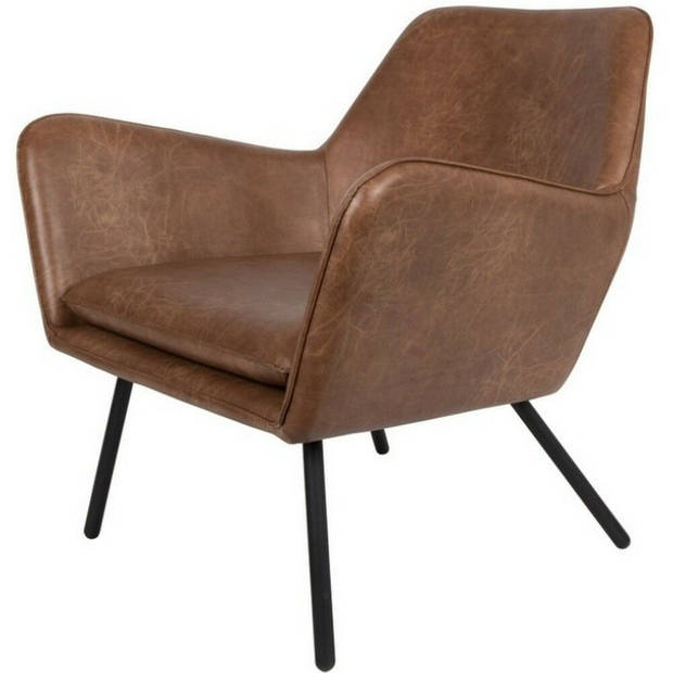 Berg fauteuil PU-leer bruin