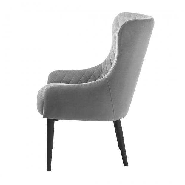 Milly fauteuil velvet - grijs