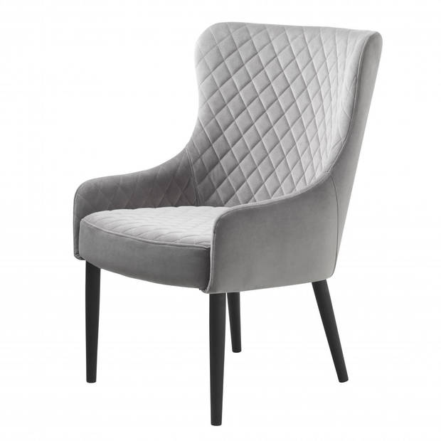 Milly fauteuil velvet - grijs