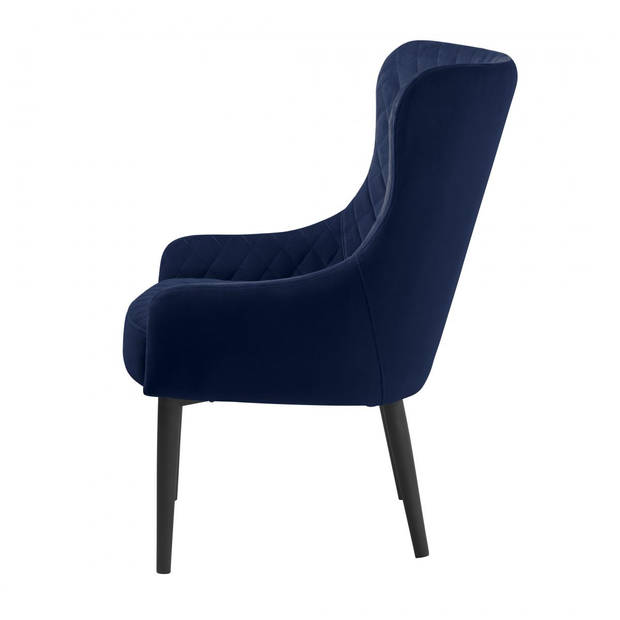 Milly fauteuil velvet - blauw