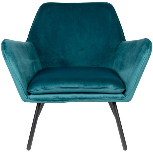 Berg fauteuil velvet blauw