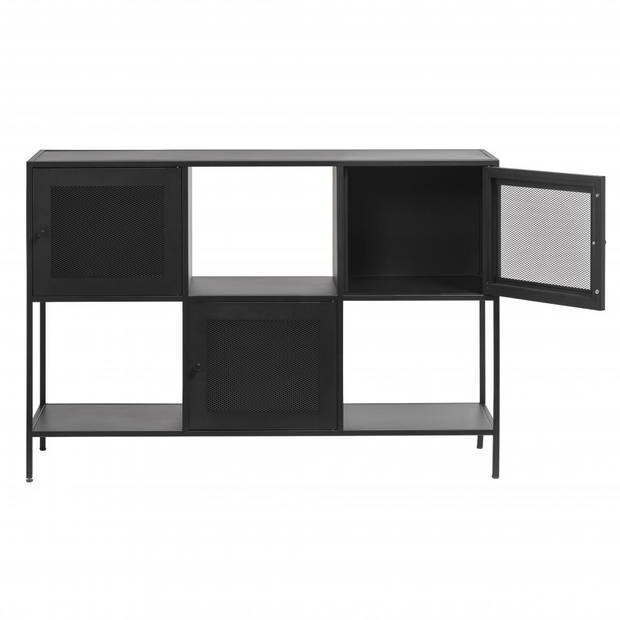 Sigurd metalen dressoir - 3 deurs - 120 cm - zwart