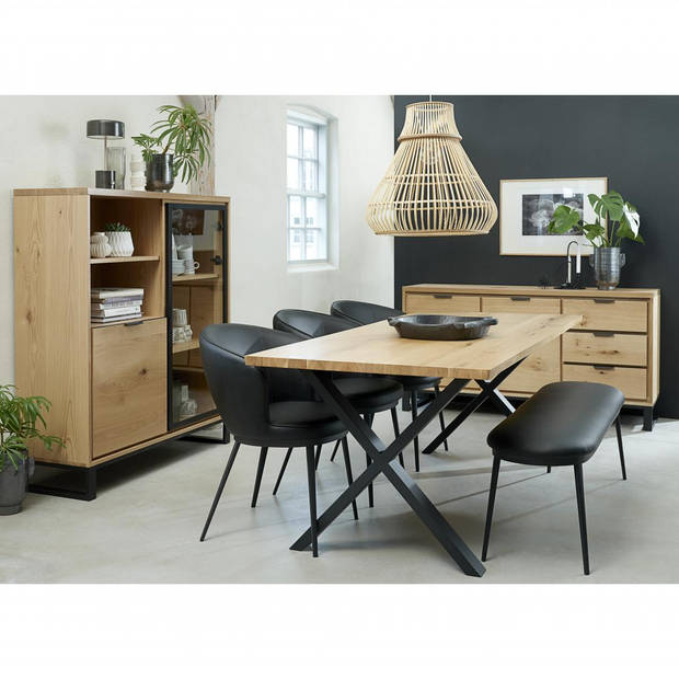 Rasmus eiken kabinet - 138 cm - naturel