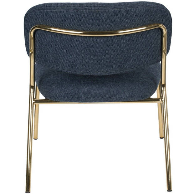 Viken fauteuil donkerblauw/goud