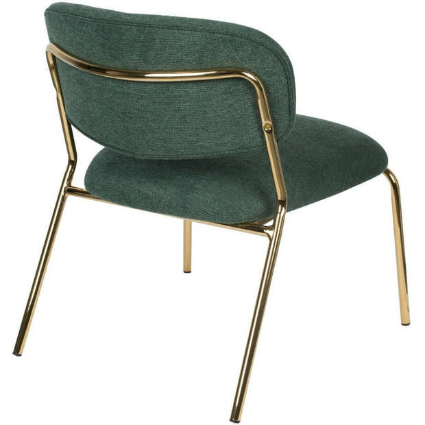 Viken fauteuil donkergroen/goud