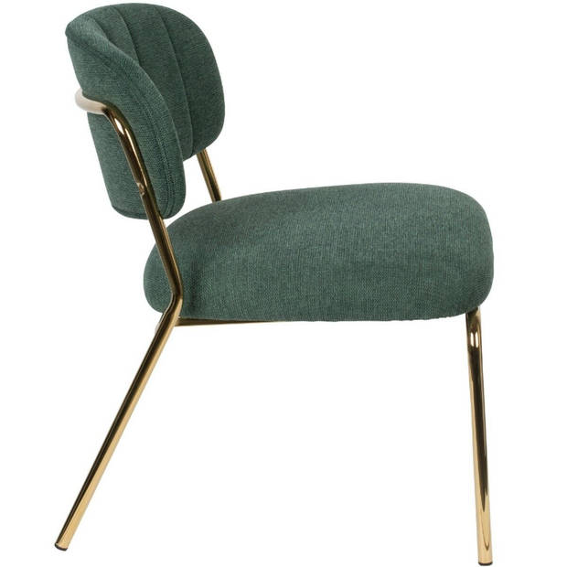 Viken fauteuil donkergroen/goud