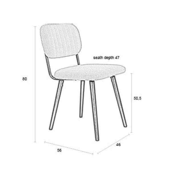 Vinnes eetkamerstoel bouclé off white