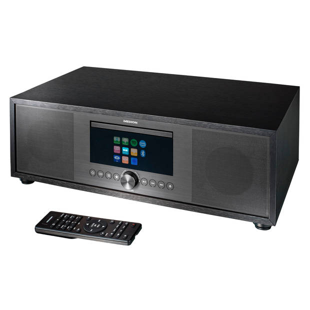 MEDION P66400 All-in-One Audio System anthrazit - LCD-Display 7,1 (2.8'') Internet/DAB+/PLL-UKW Radio CD/MP3-Player