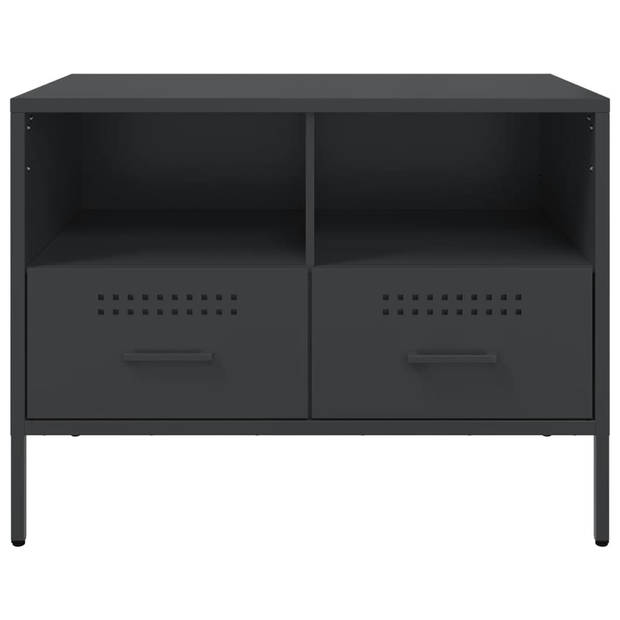 vidaXL Tv-meubel 68x39x50,5 cm koudgewalst staal zwart