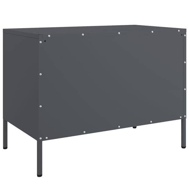 vidaXL Tv-meubelen 2 st 68x39x50,5 cm staal antracietkleurig